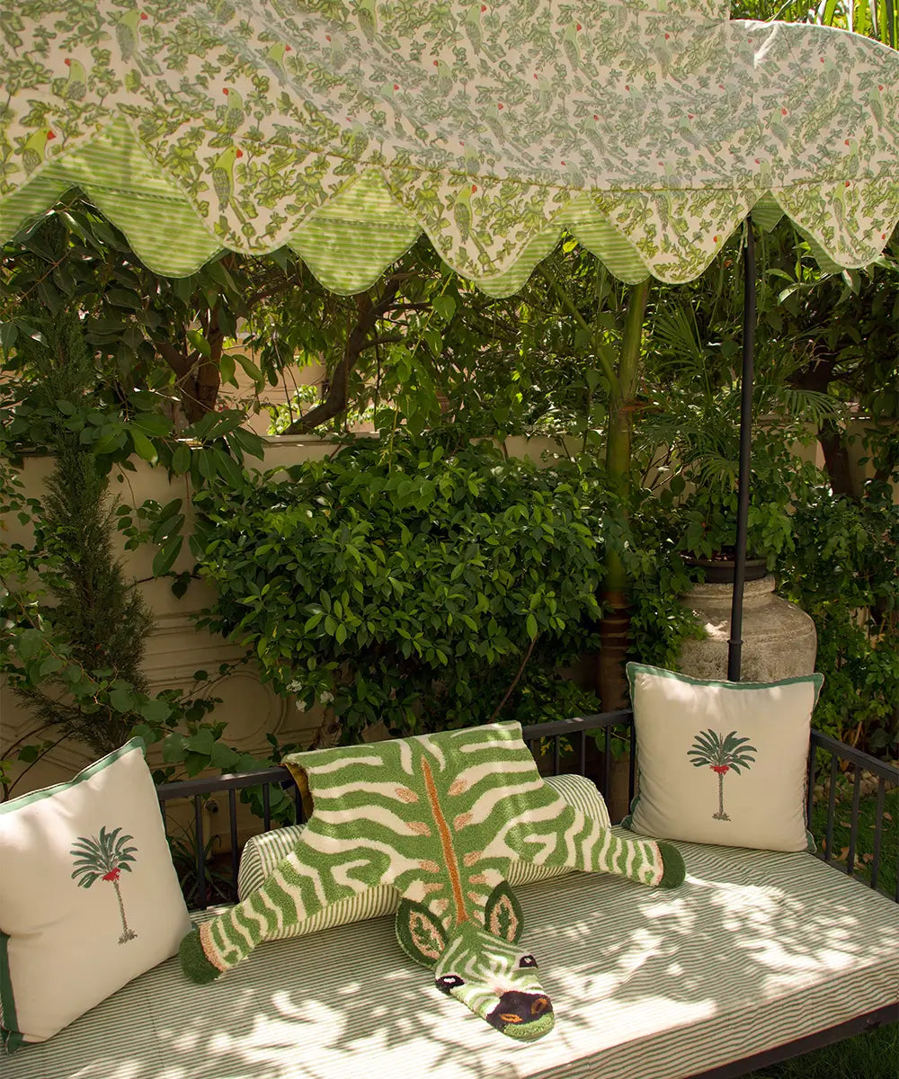 Grassy Zebra Rug