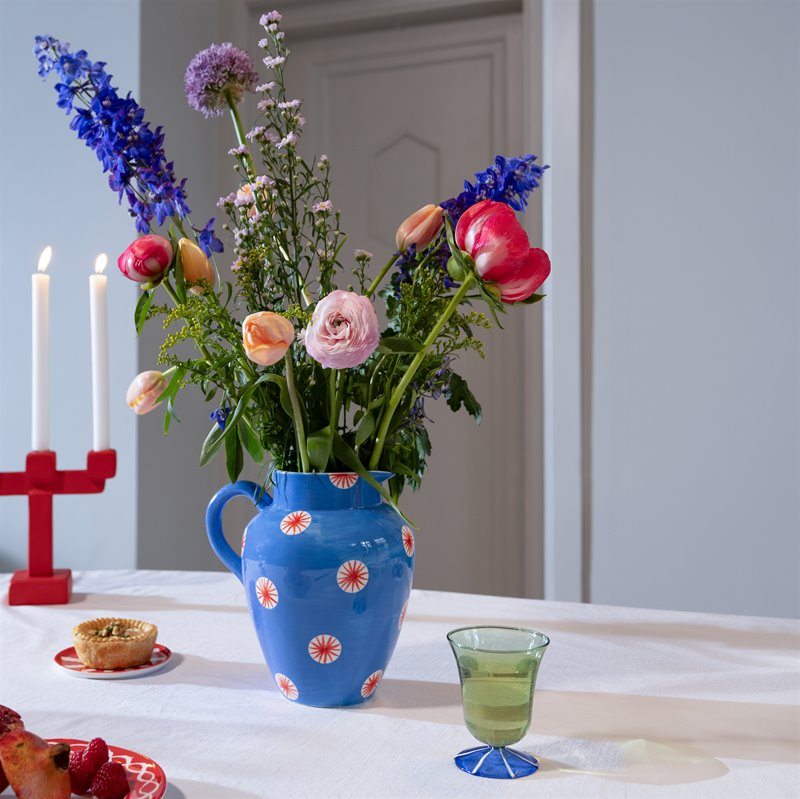 Blue Festive Jug
