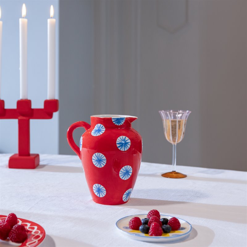 Red Festive Jug