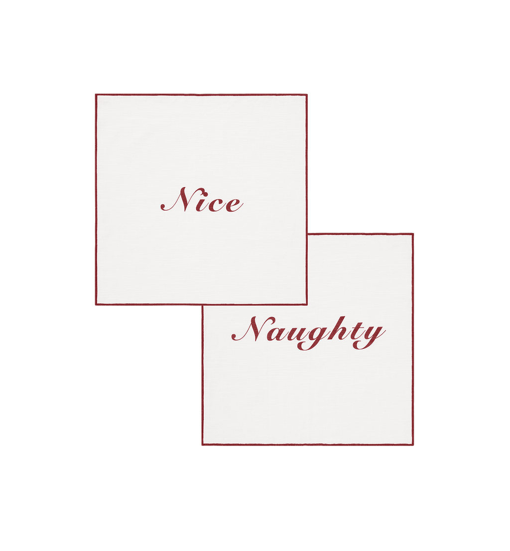 Naughty and Nice Napkin Set of 2