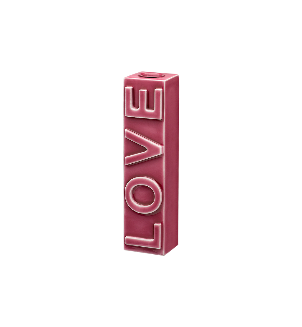 LOVE Pink Candle Holder