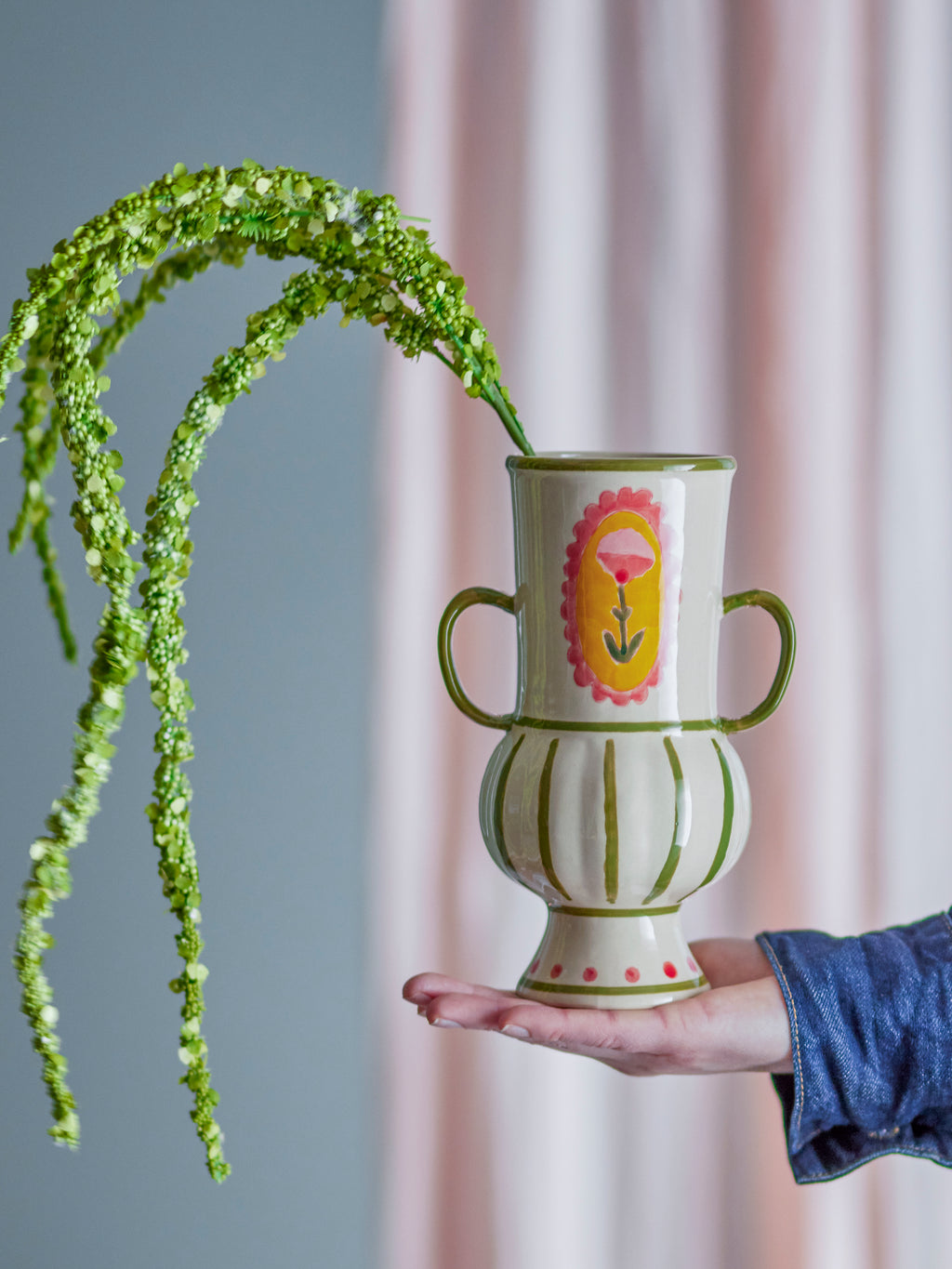 Rosa Green Vase