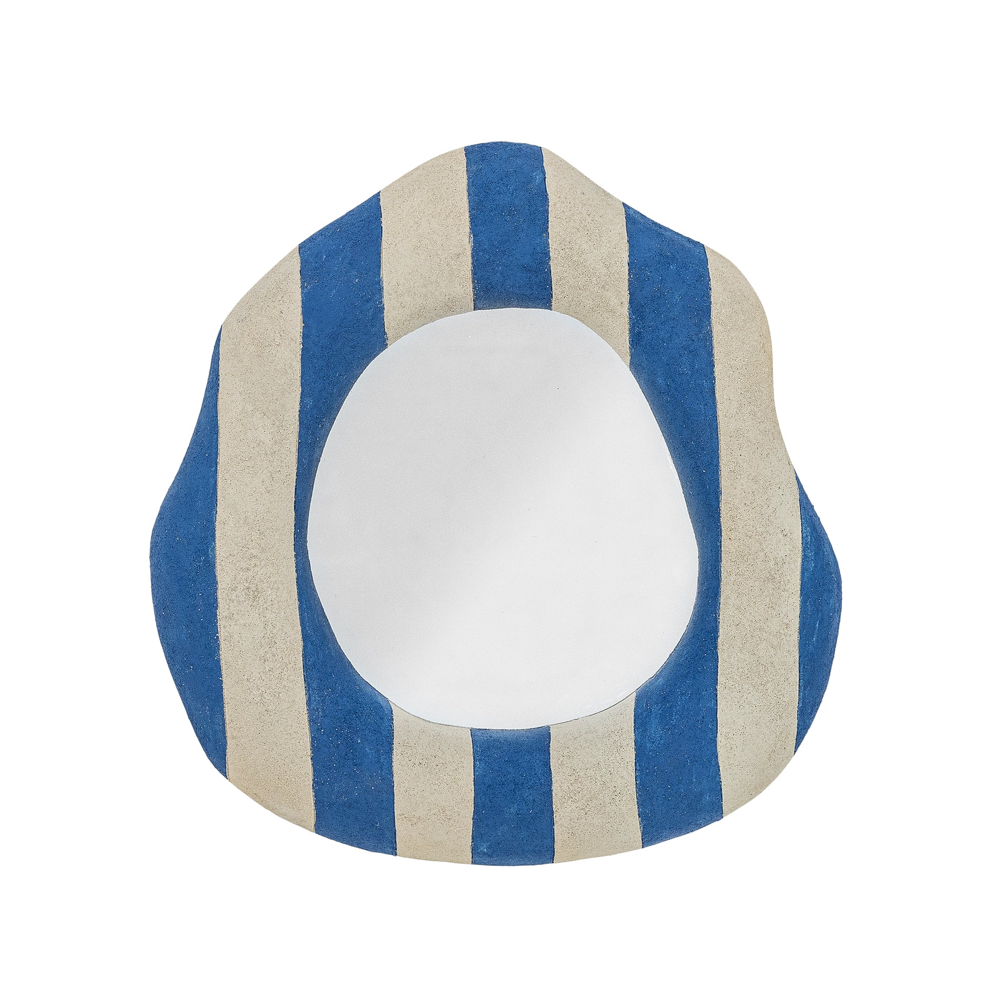 Blue Stripe Mirror Wall Art