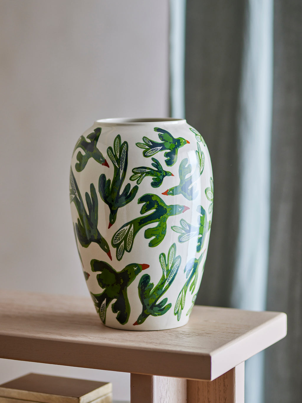 Green Bird Vase