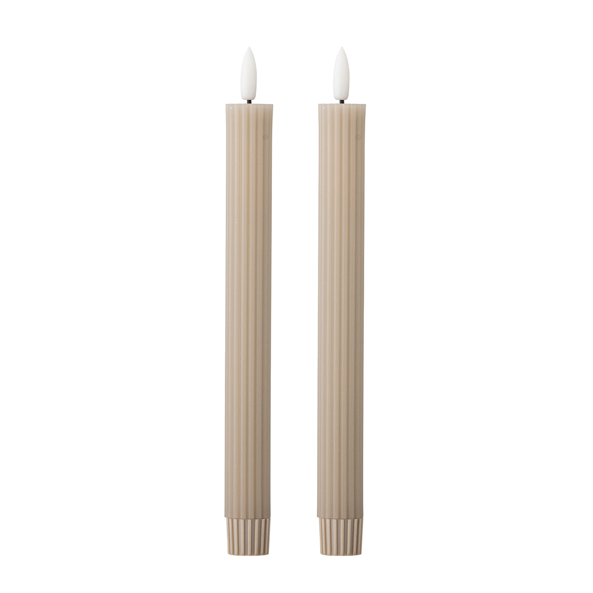 Beige LED Candle Set of 2