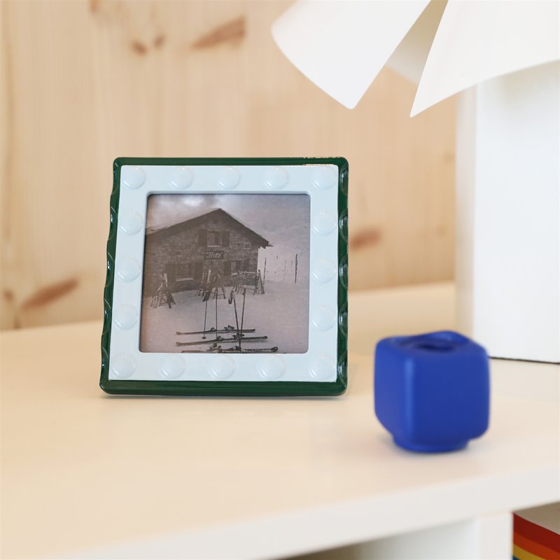 Facet Blue Square Frame