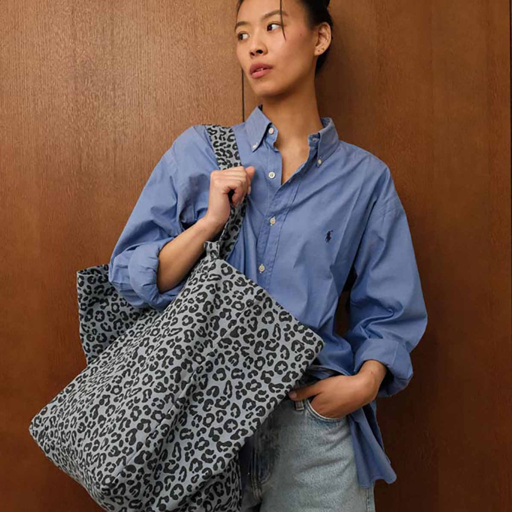 Blue Leopard Bag