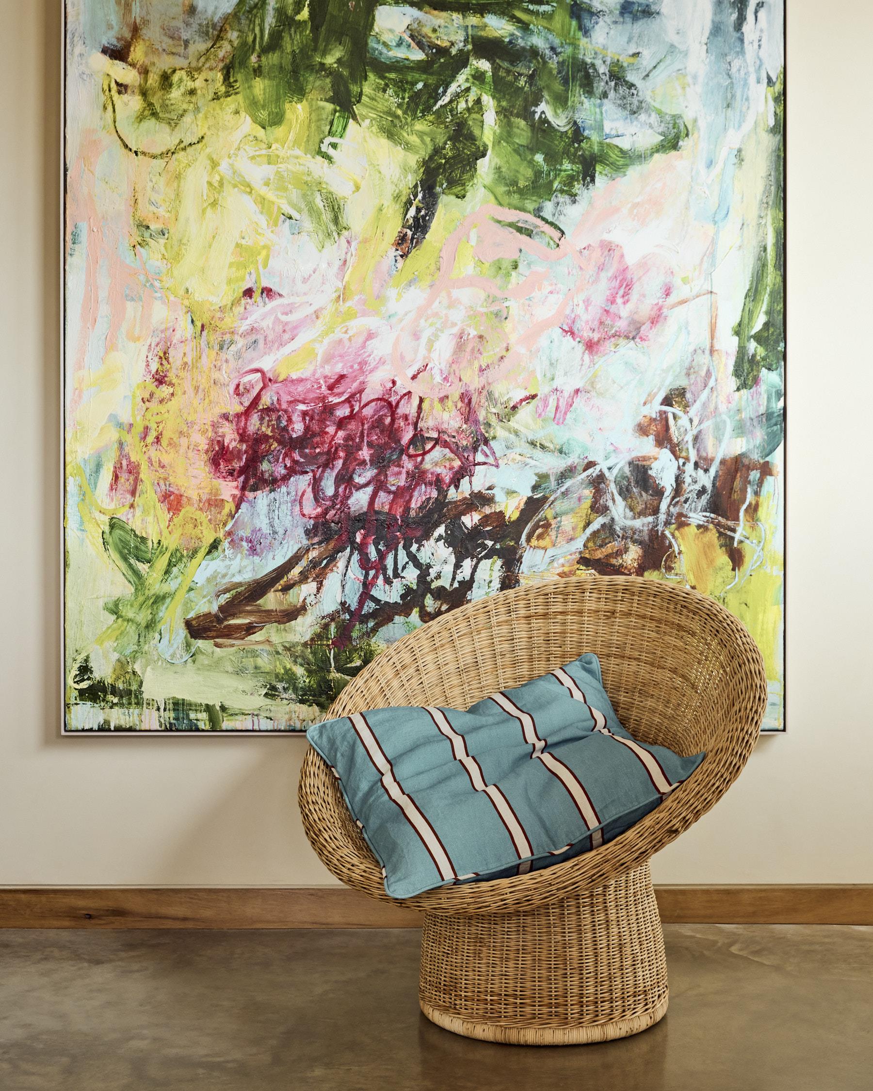 Blue Piazza Square Cushion