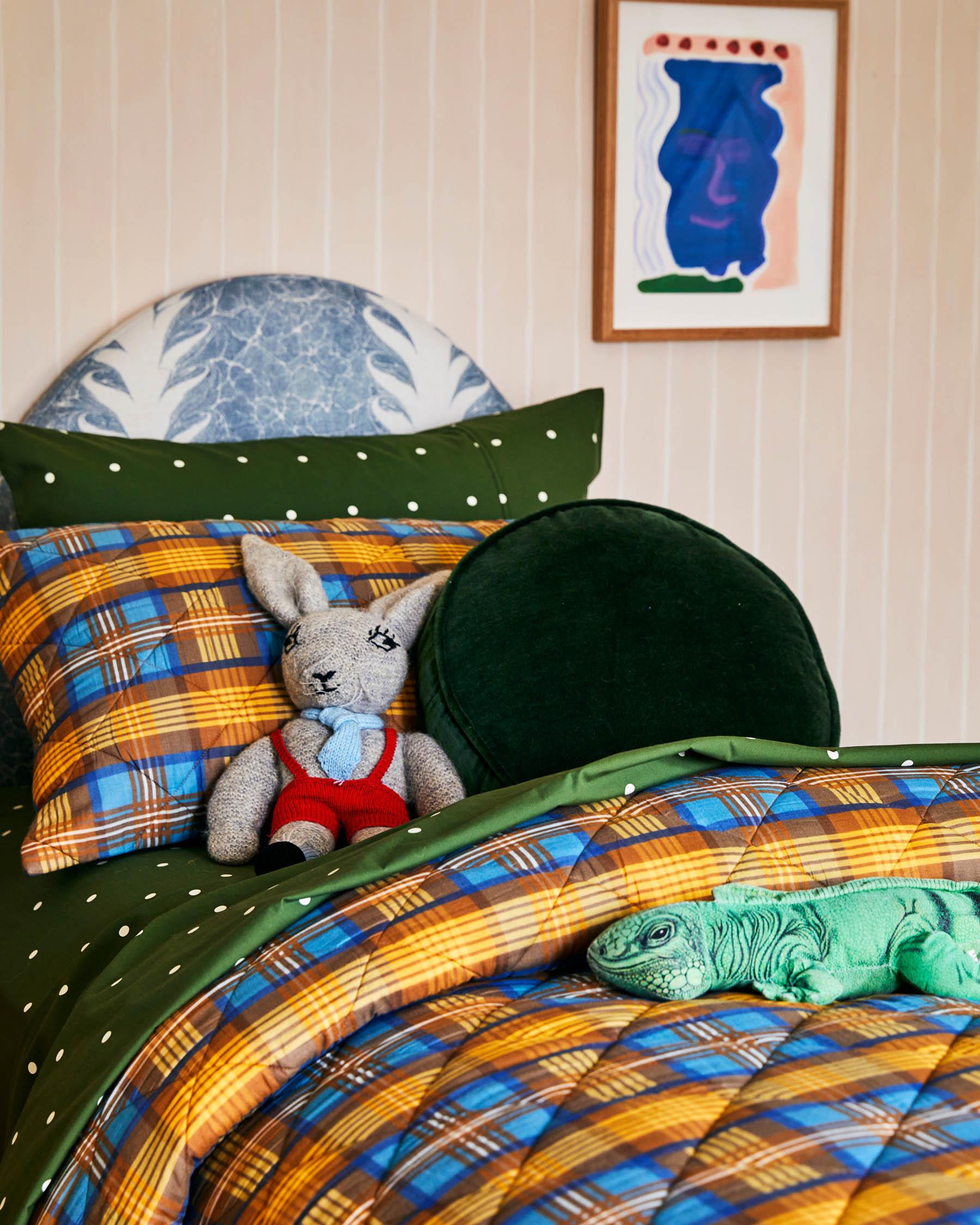 Green Velvet Round Cushion