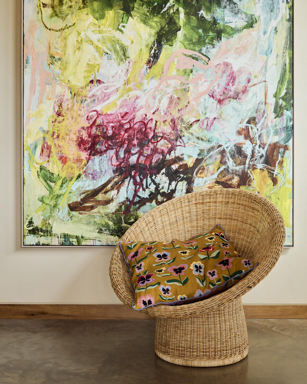 Pansy Gold Cushion