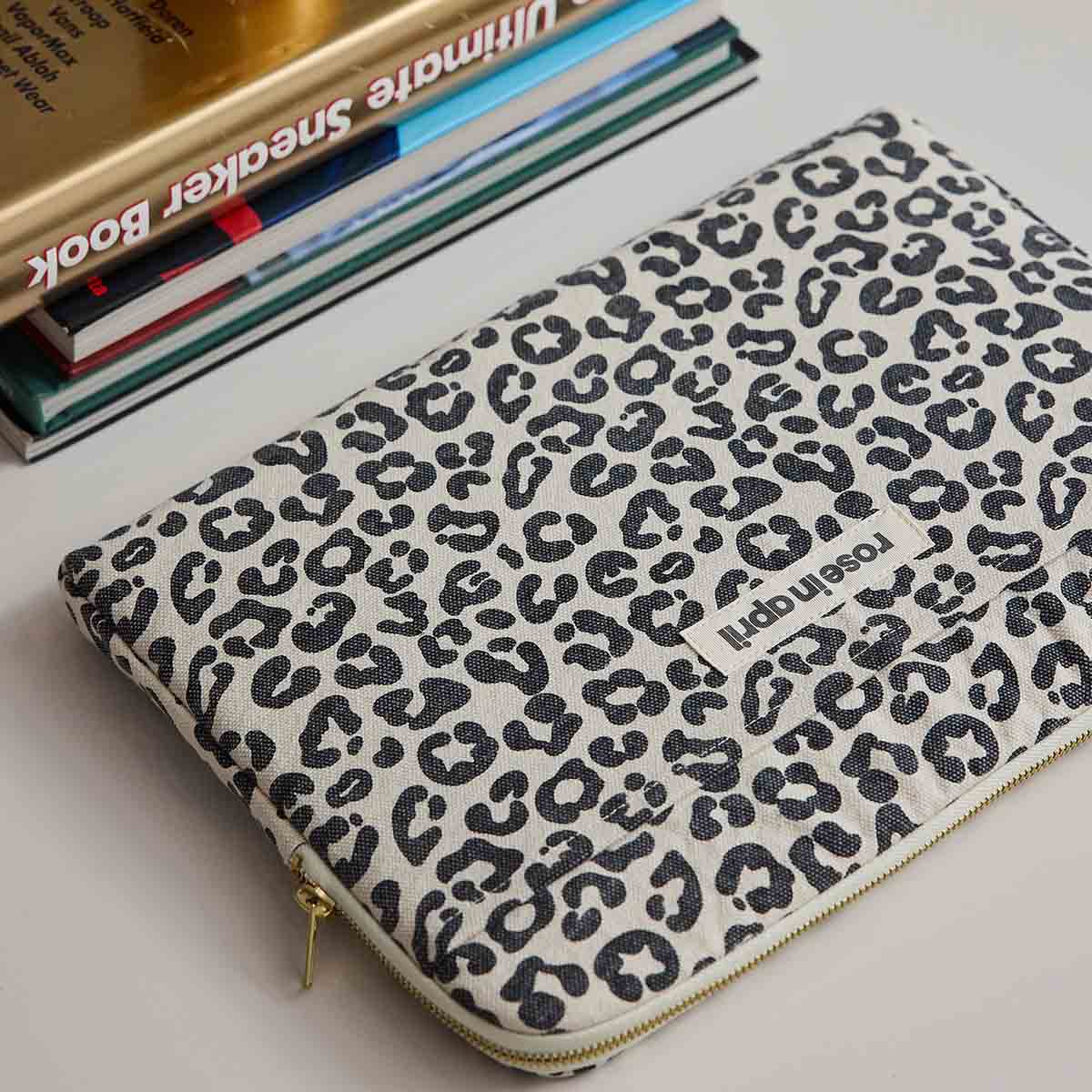 Greige Leopard Laptop Sleeve