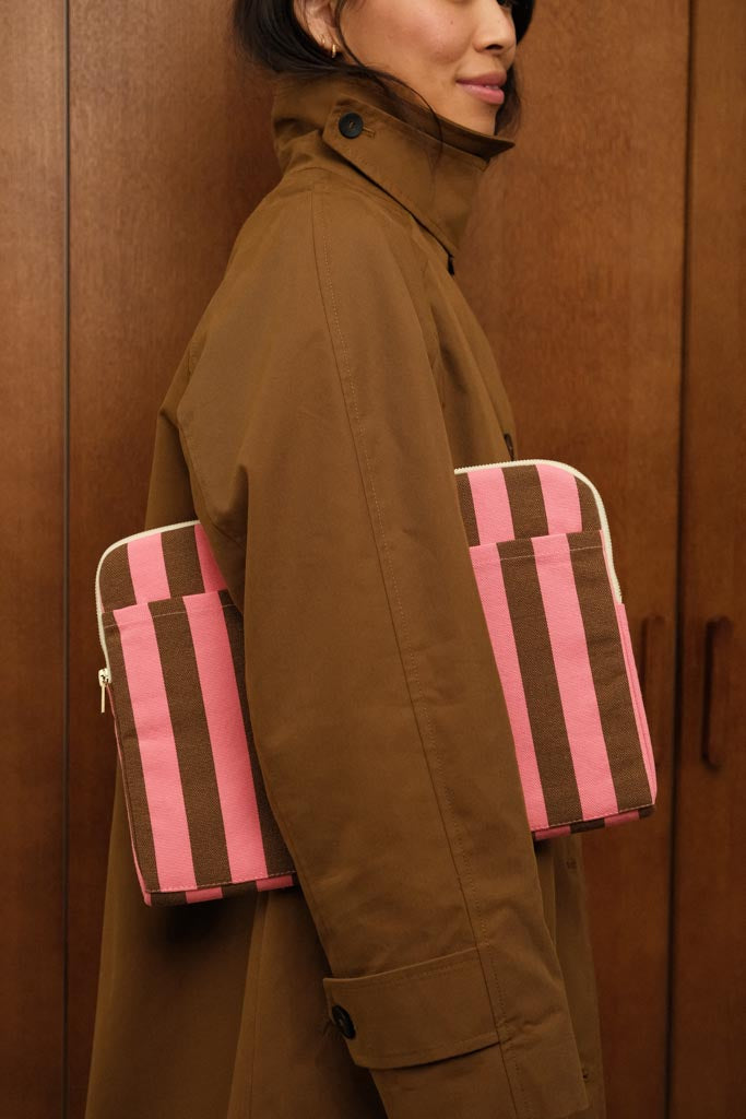 Pink and Brown Laptop Sleeve