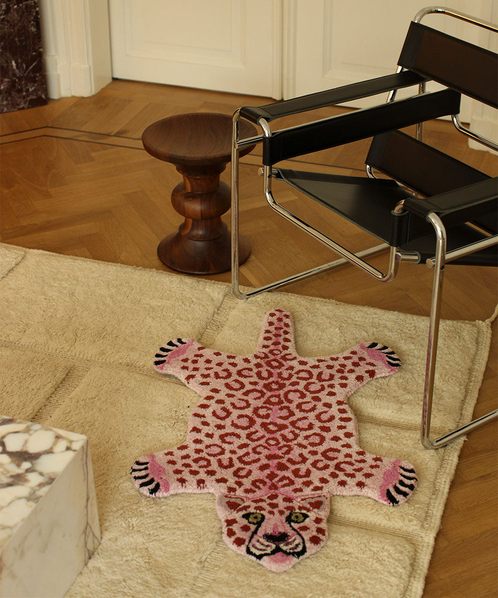 Pink Leopard Rug