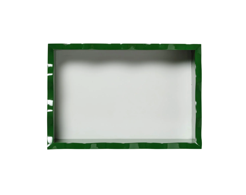 Green/White Scallop Tray