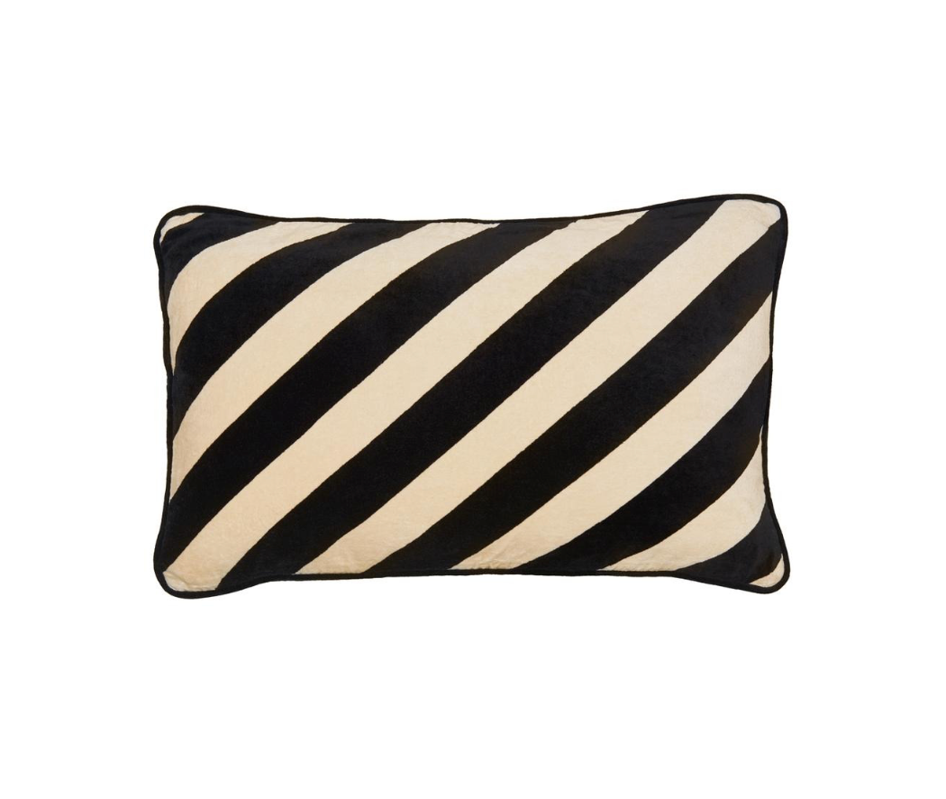 Black Stripe Lumbar Cushion