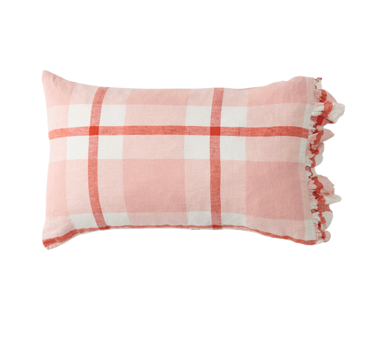 Floss Check Ruffle Pillowcase Set of 2