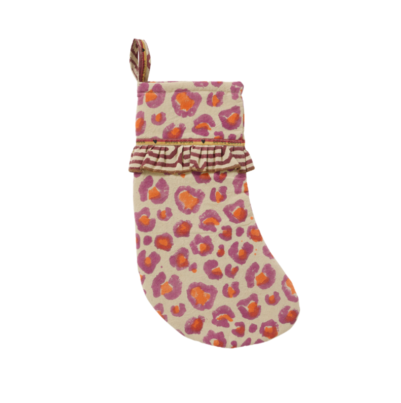 Pink Leopard Stocking