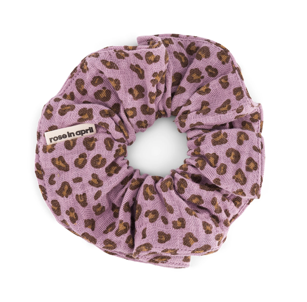 Lilac Leopard Scrunchie
