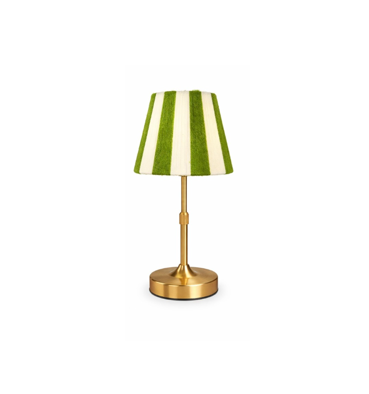 Melrose Portable Lamp - Green Stripe