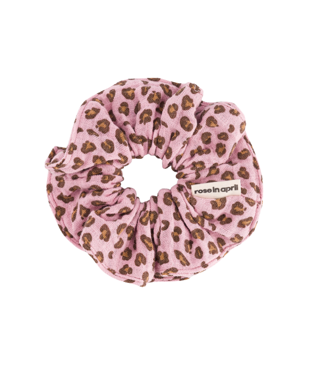 Candy Pink Leopard Scrunchie