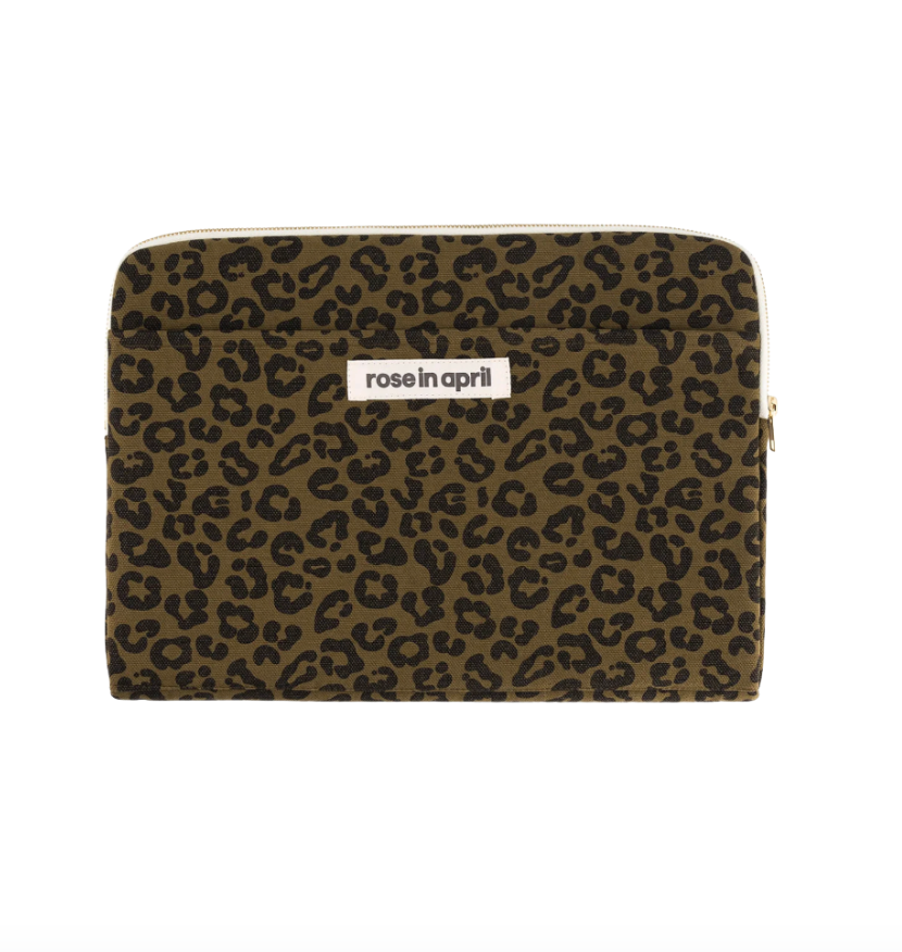 Olive Leopard Laptop Sleeve