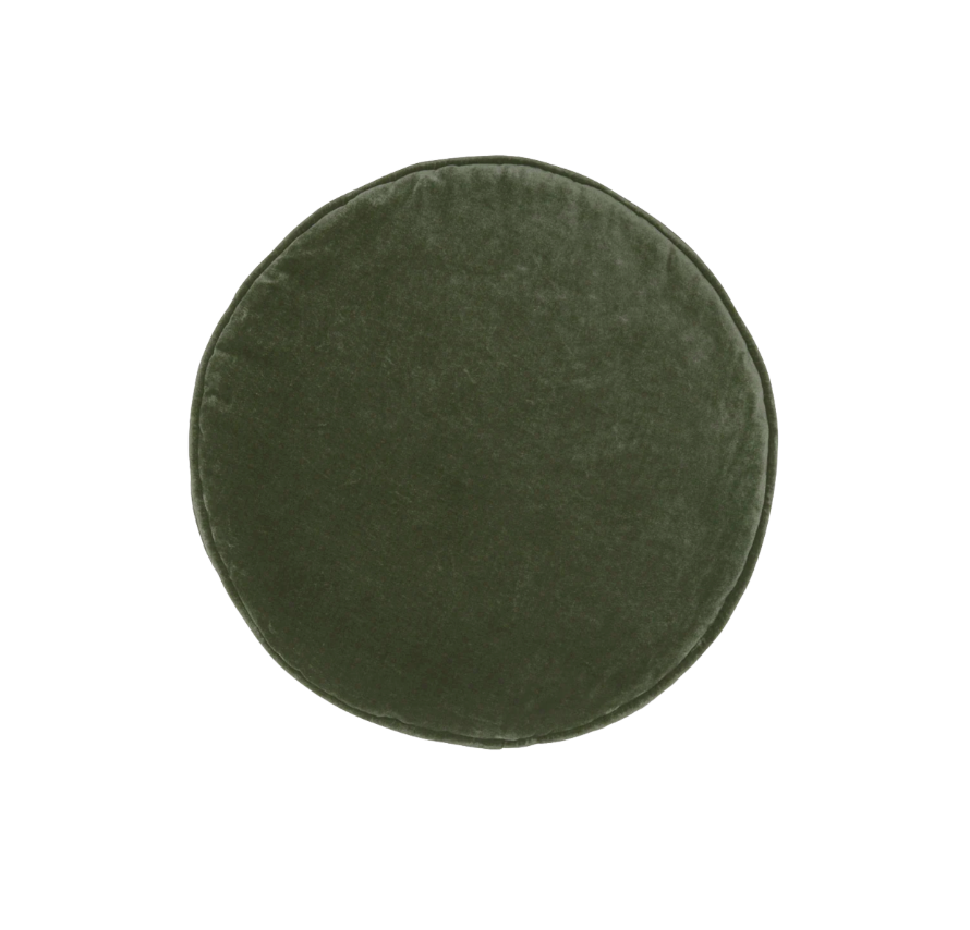 Olive Round Cushion