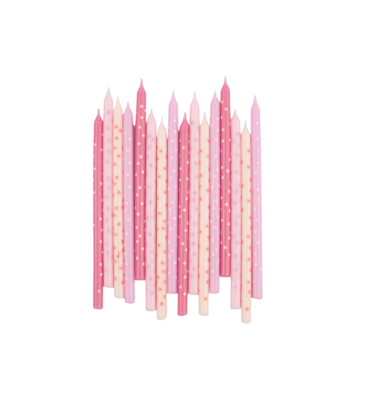 Meri Meri Pink Star Candles