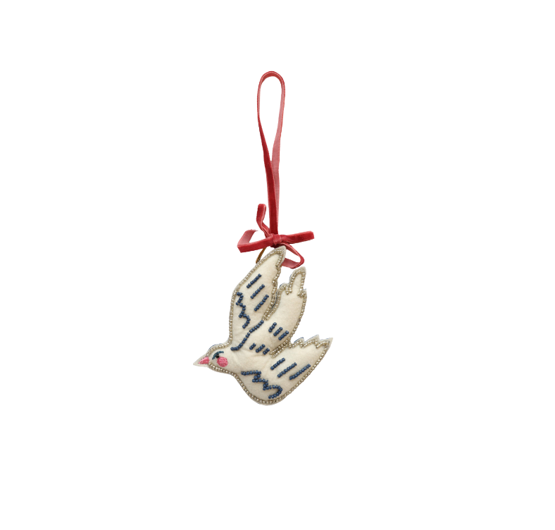 White Swallow Ornament