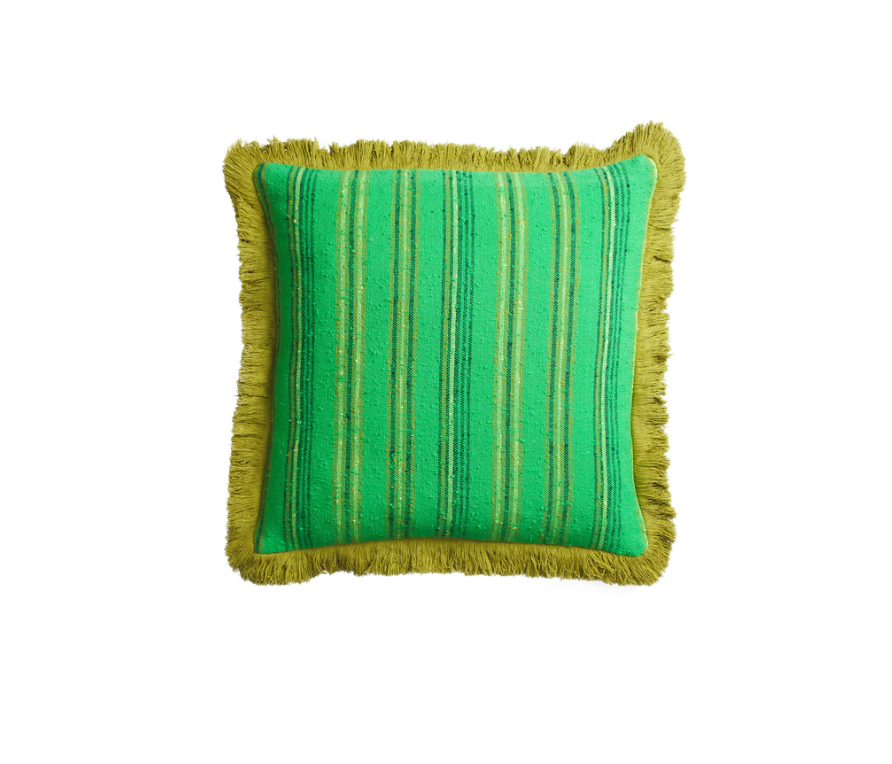 Green Woven Cushion