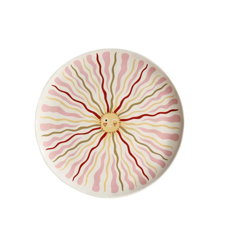 Pink Sun Large Plate