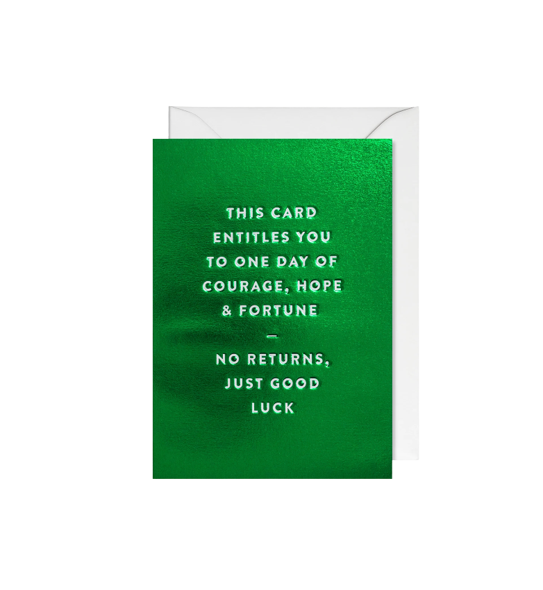 No Returns, Just Good Luck