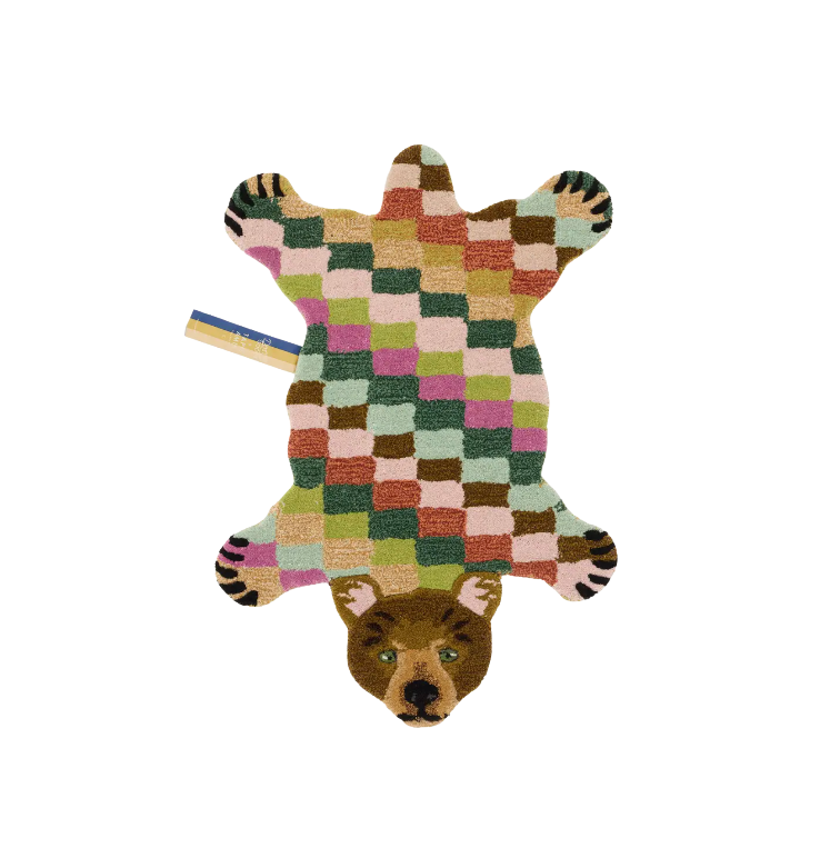Archie Check Bear Rug