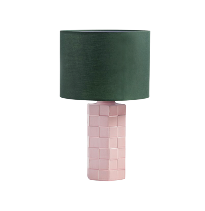 Checker Pink Table Lamp