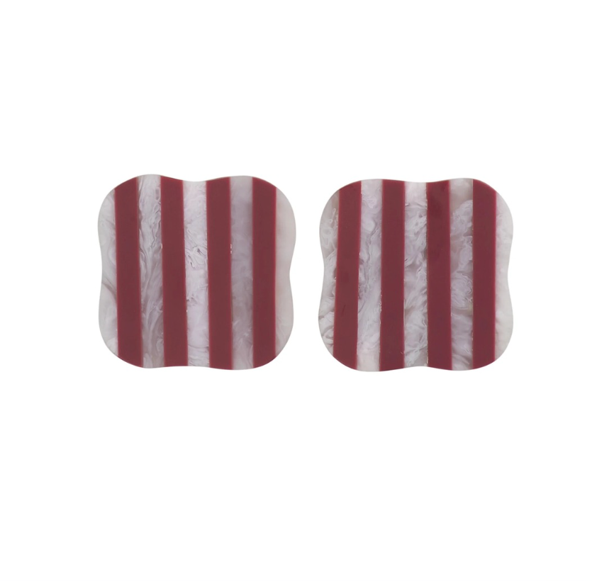 Lilac Stripe Coaster Set of 2