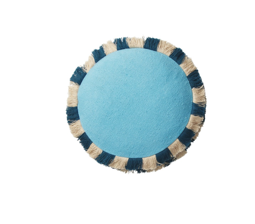 Turquoise Round Cushion