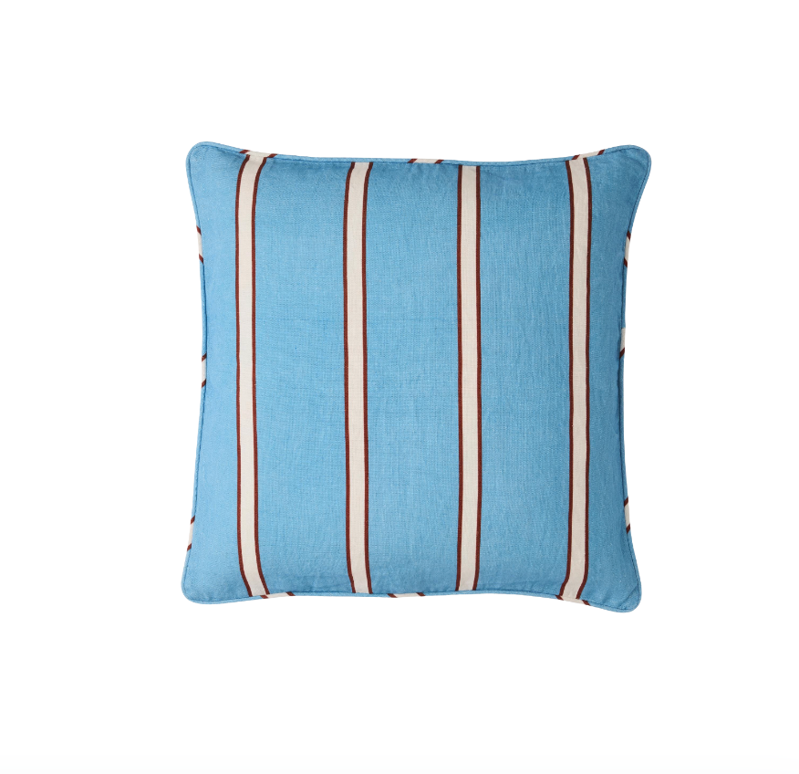 Blue Piazza Square Cushion