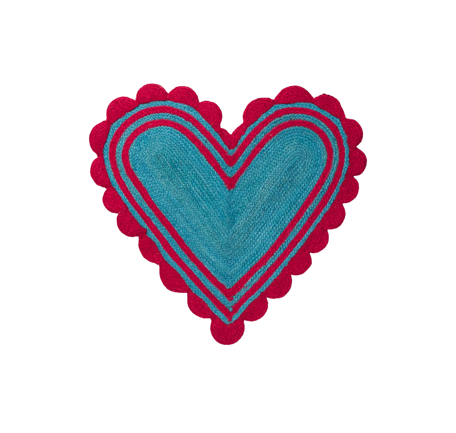 Heart Jute Rug