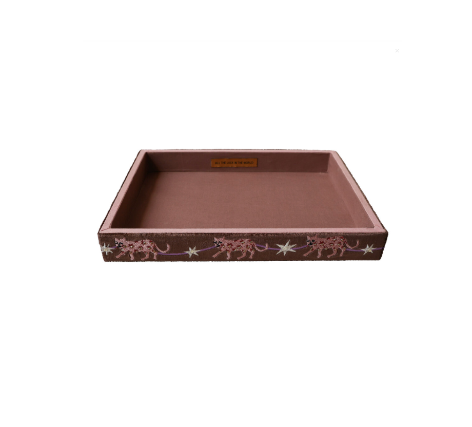 Leopard Velvet Tray