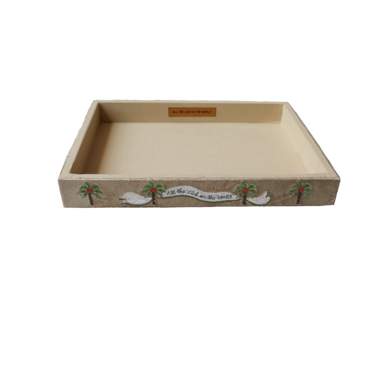 Palm Tree Velvet Tray