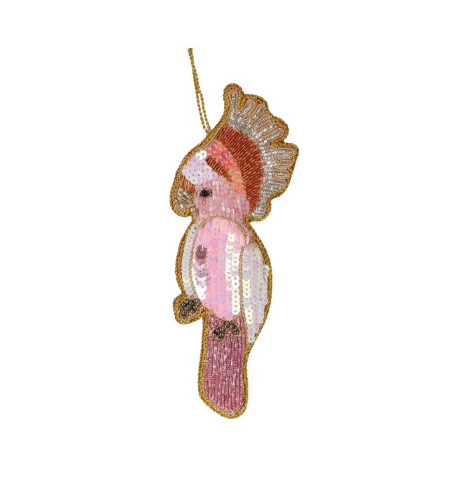 Pink bird ornament