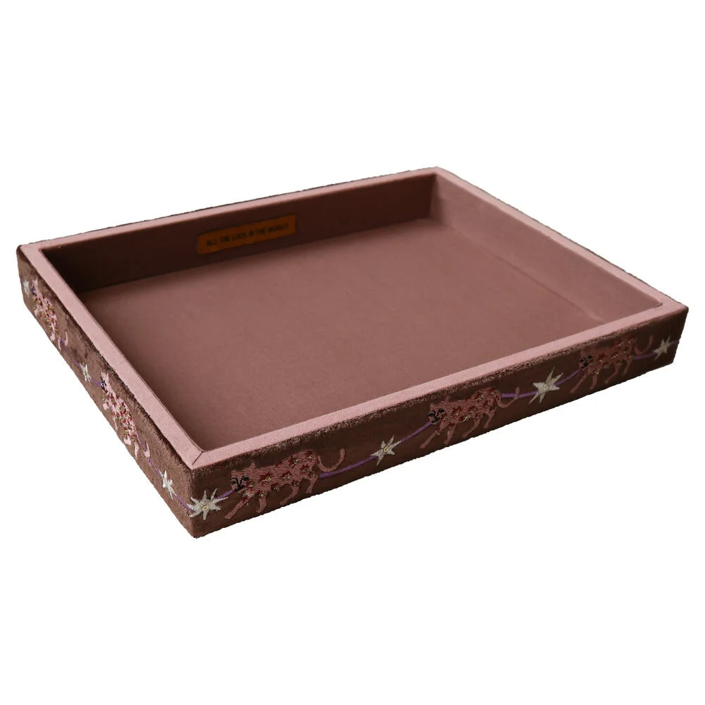 Leopard Velvet Tray