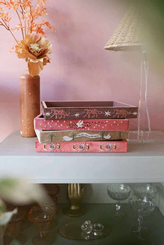 Leopard Velvet Tray