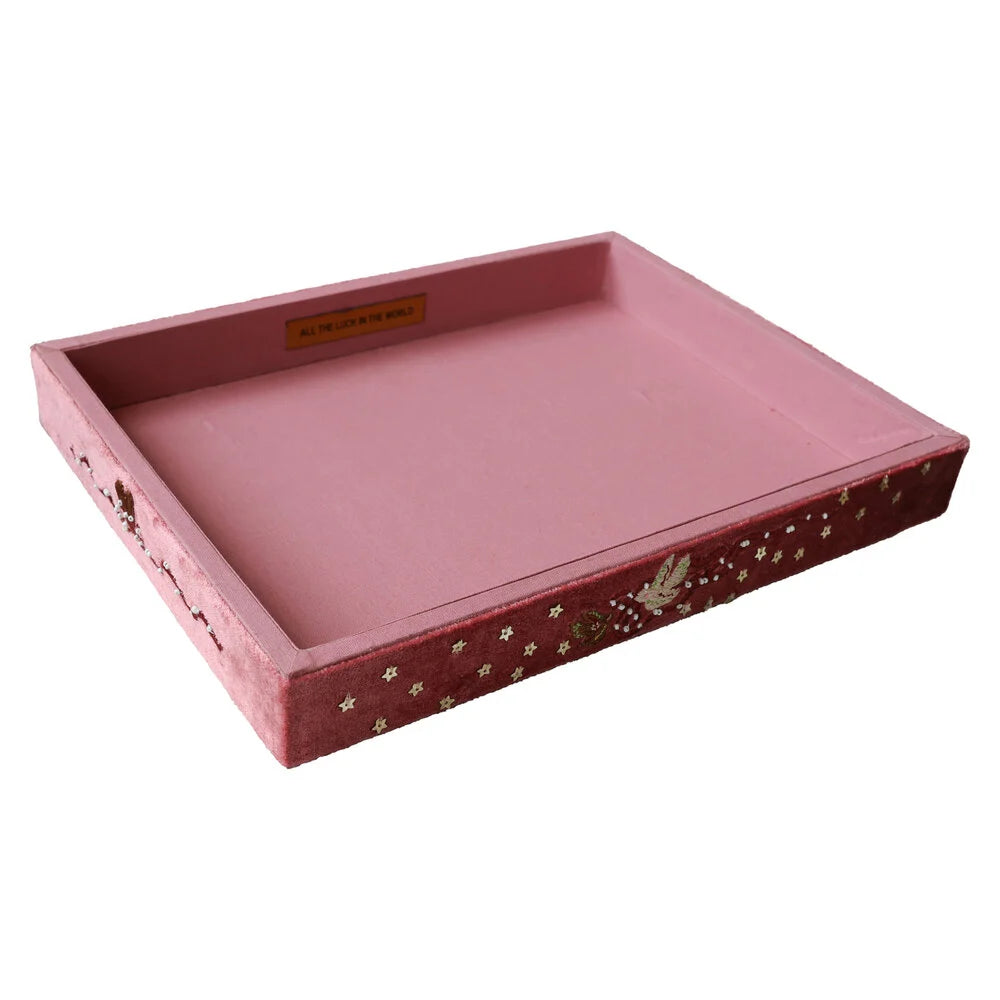 Bird Bow Velvet Tray