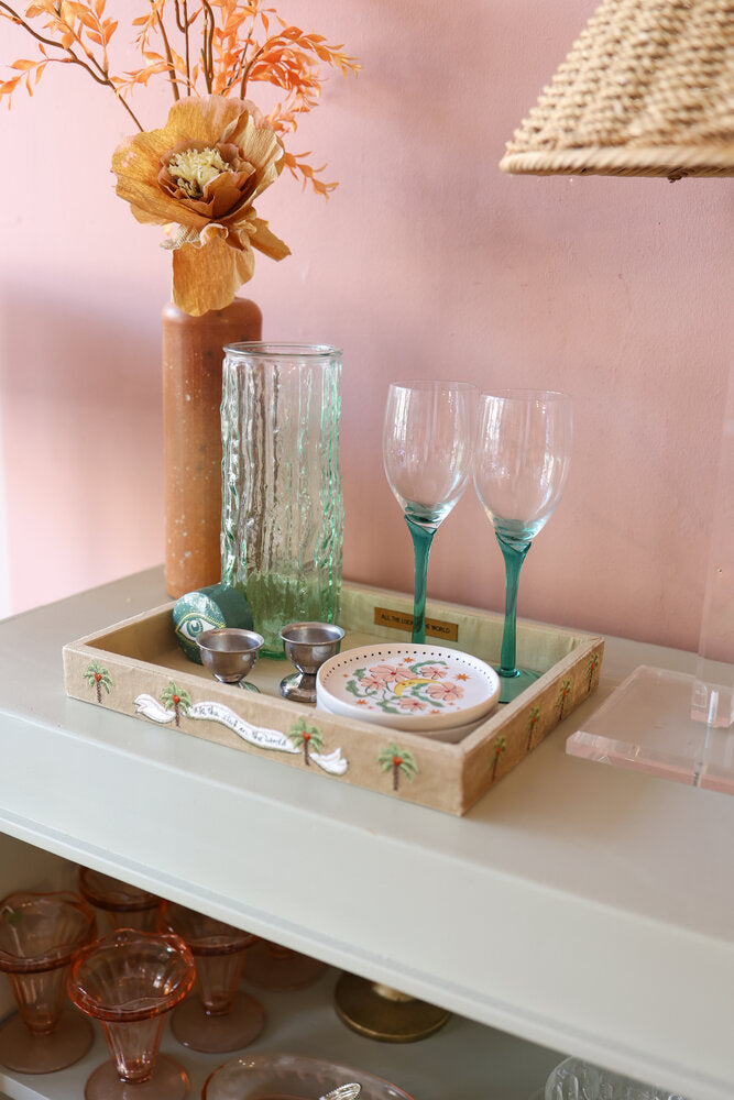 Palm Tree Velvet Tray