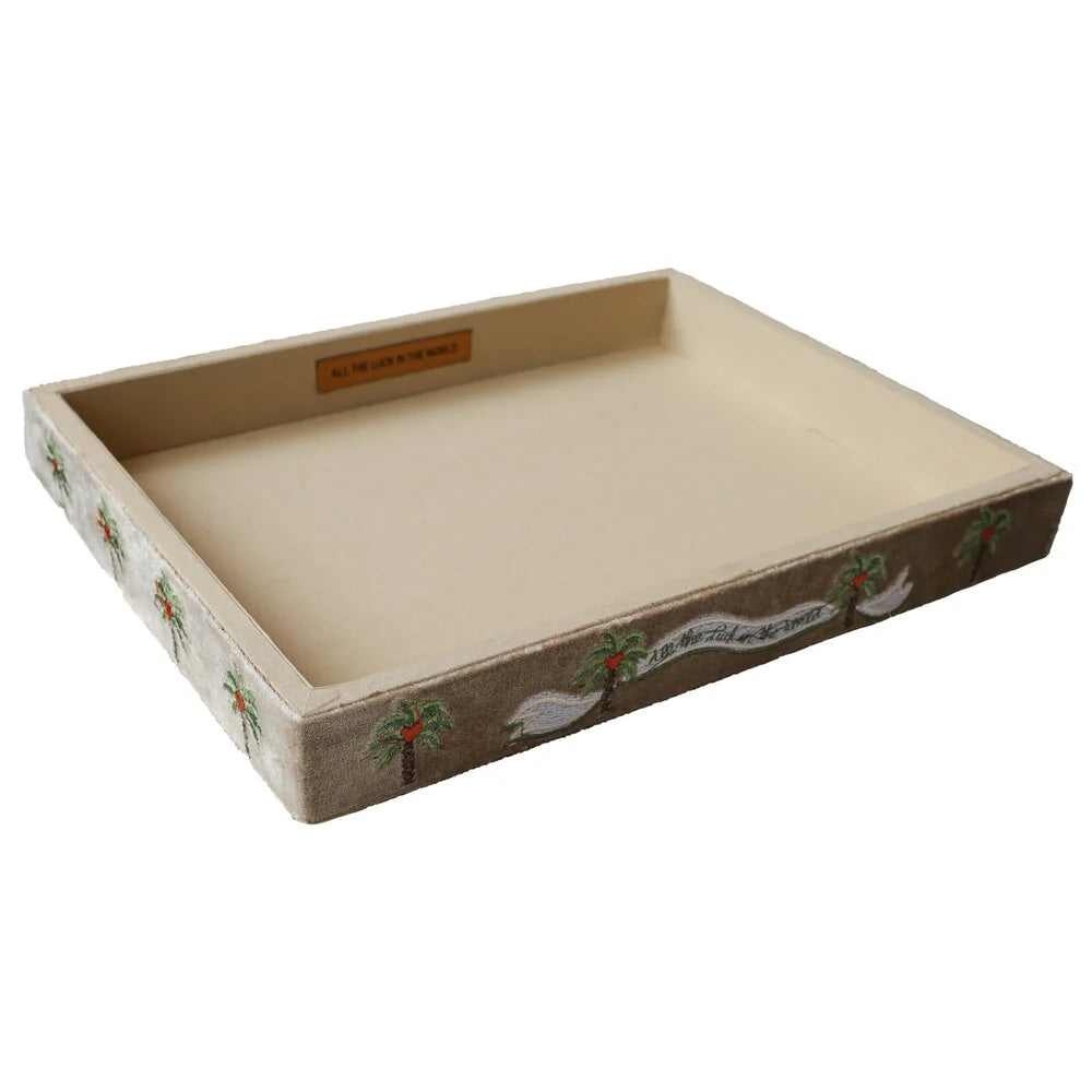 Palm Tree Velvet Tray