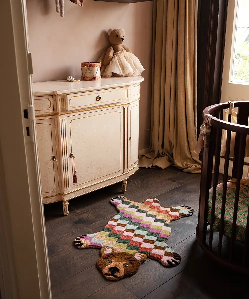 Archie Check Bear Rug