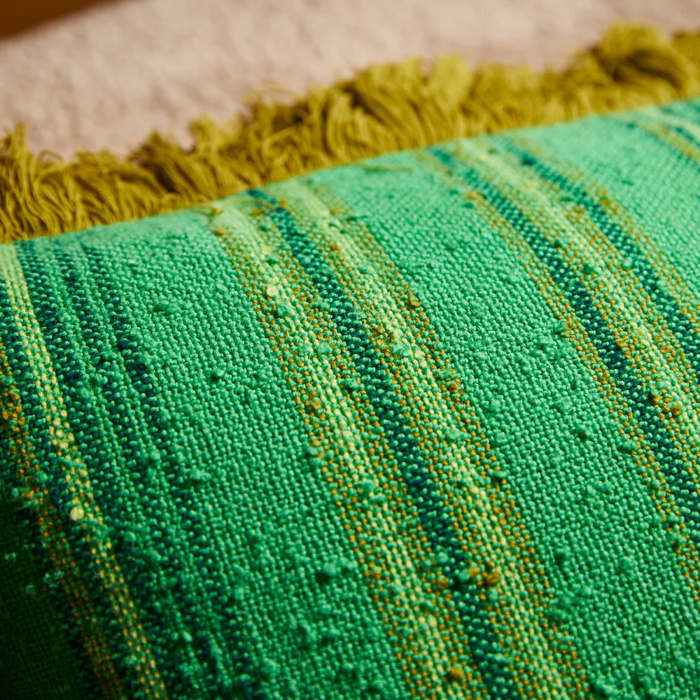 Green Woven Cushion