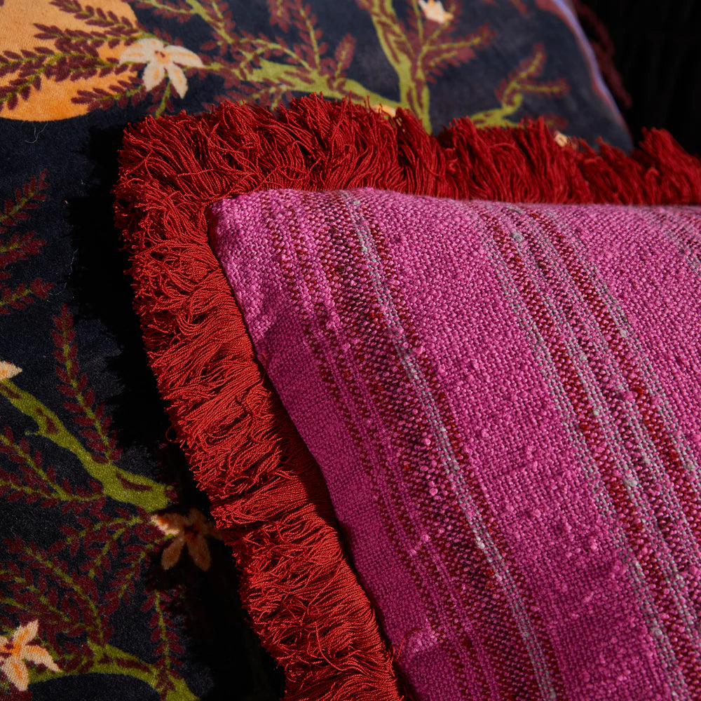 Pink Woven Cushion