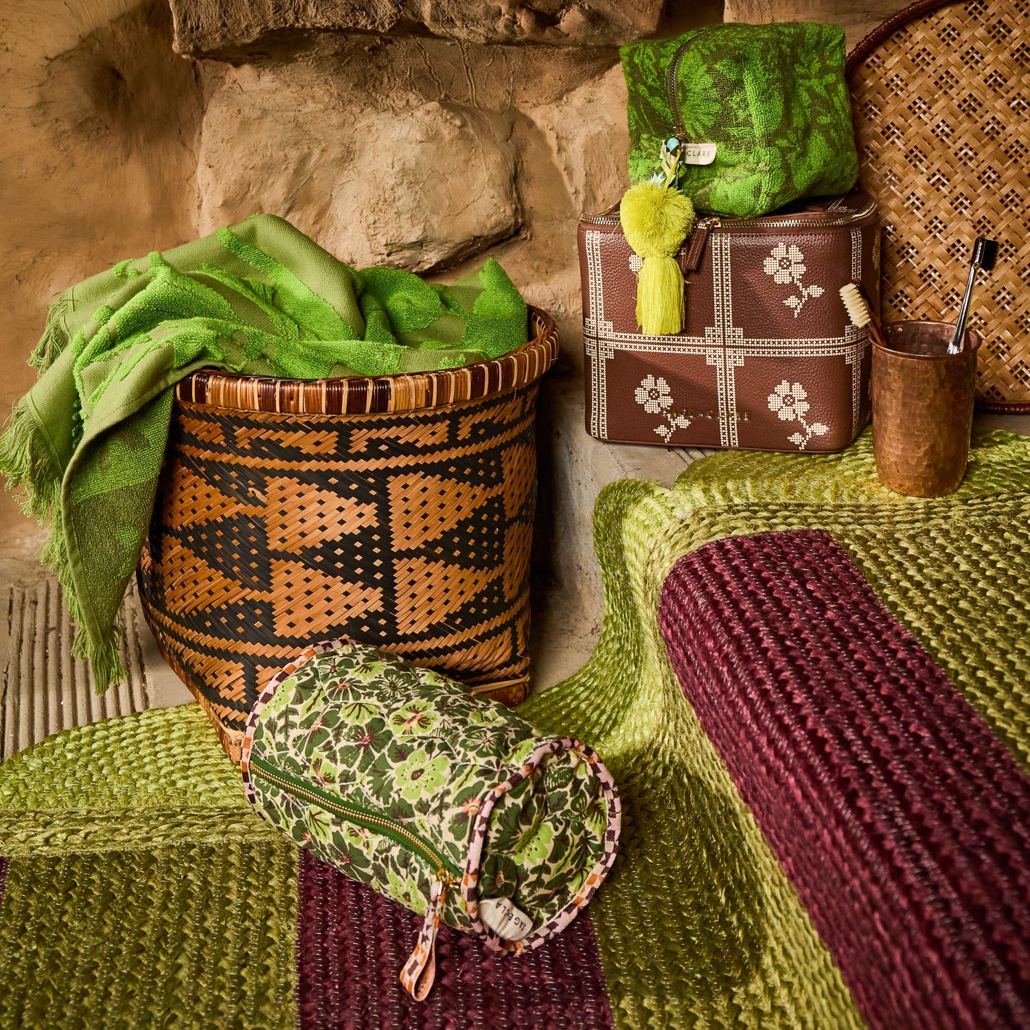 Cactus Round Wash Bag