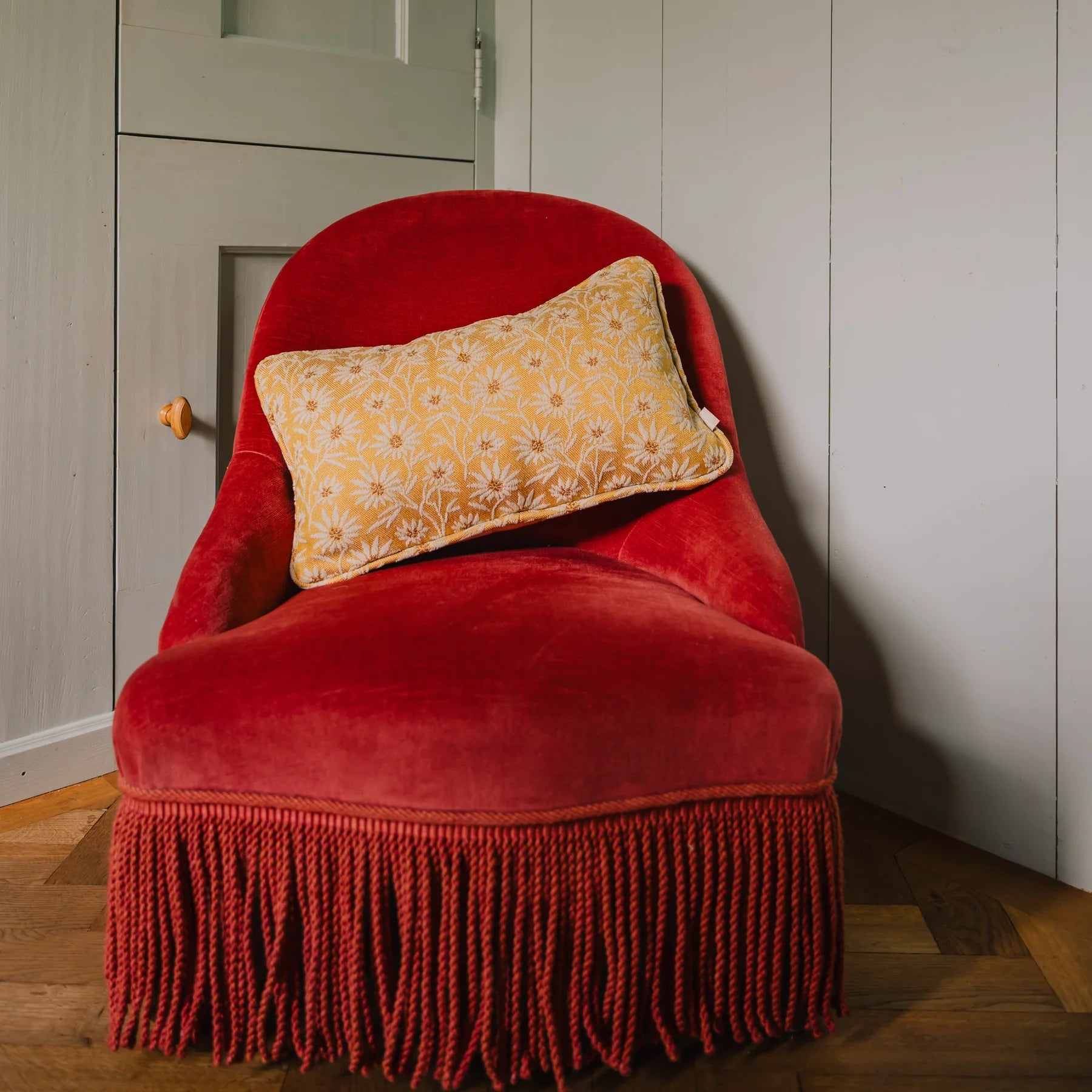 Yellow Checks Cushion